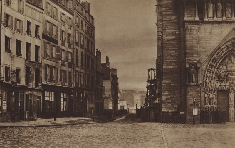 Cloitre-Notre-Dame Street, View from the Parvis Around 1865 by (after) French Photographer