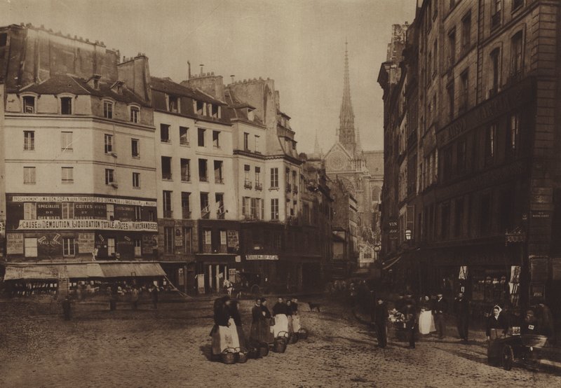 The old Place Maubert by (after) French Photographer