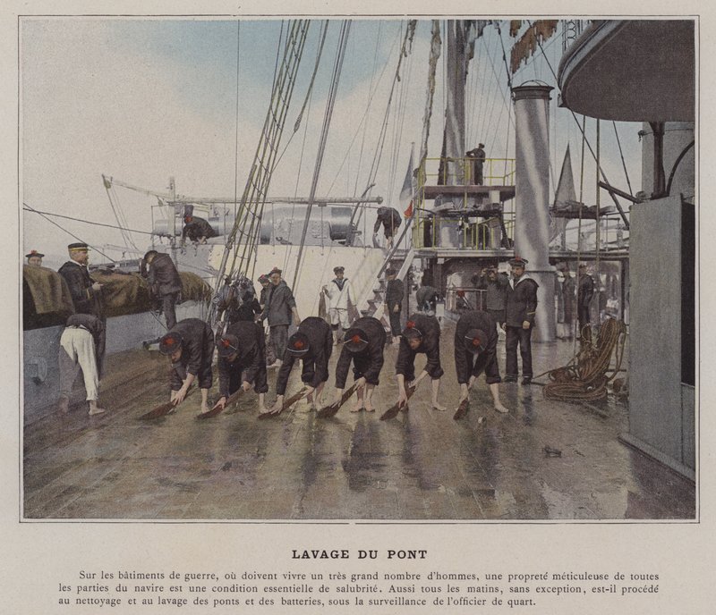 Deck Washing by (after) French Photographer