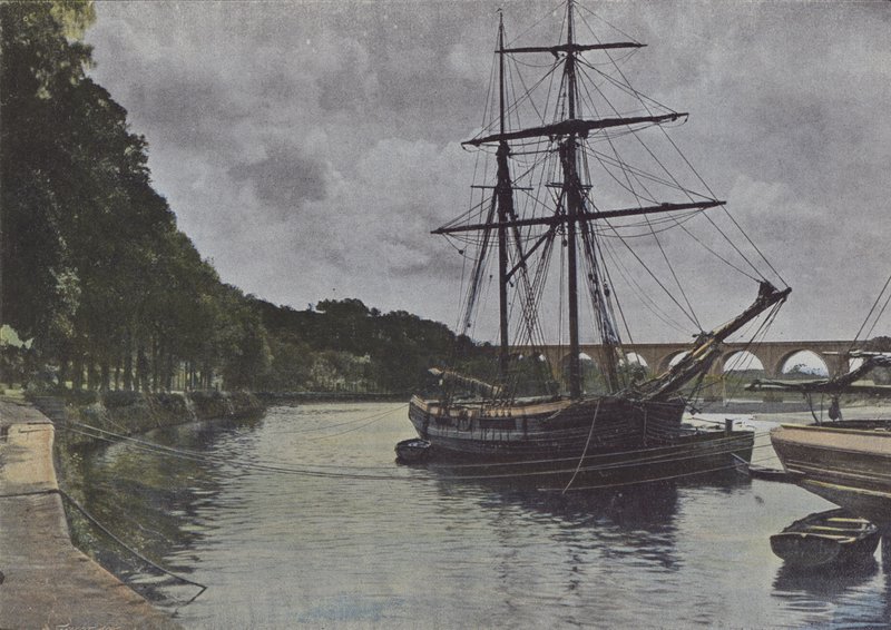 The Banks of the Blavet, at Hennebont by (after) French Photographer