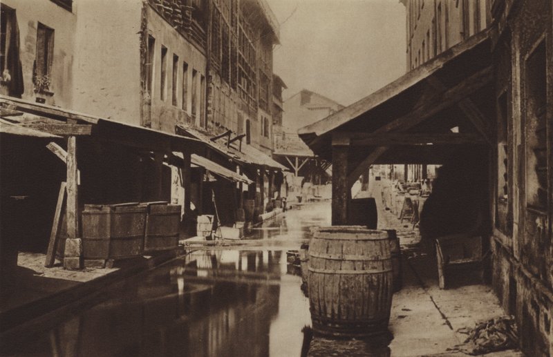 The Tanneries on the Banks of the Bievre by (after) French Photographer