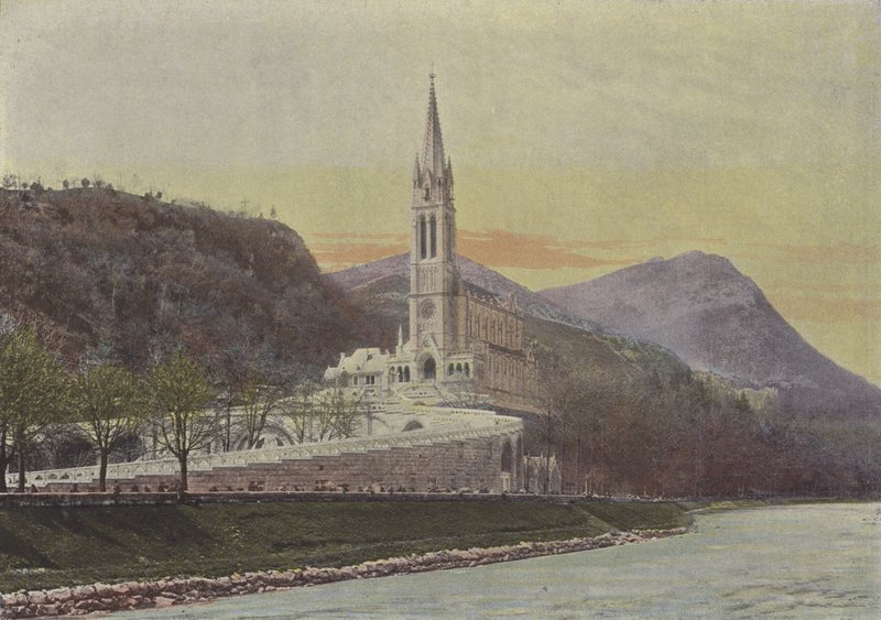 Lourdes, The Basilica by (after) French Photographer