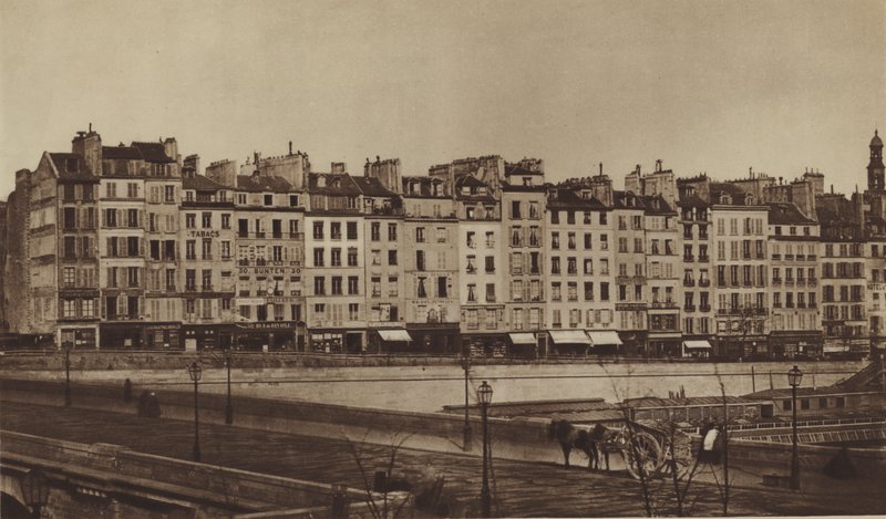 Quai Le Pelletier around 1855, now part of Quai de Gesvres by (after) French Photographer