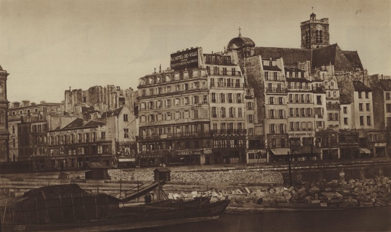 Hotel-de-Ville Quay Around 1855, Formerly Greve Quay by (after) French Photographer