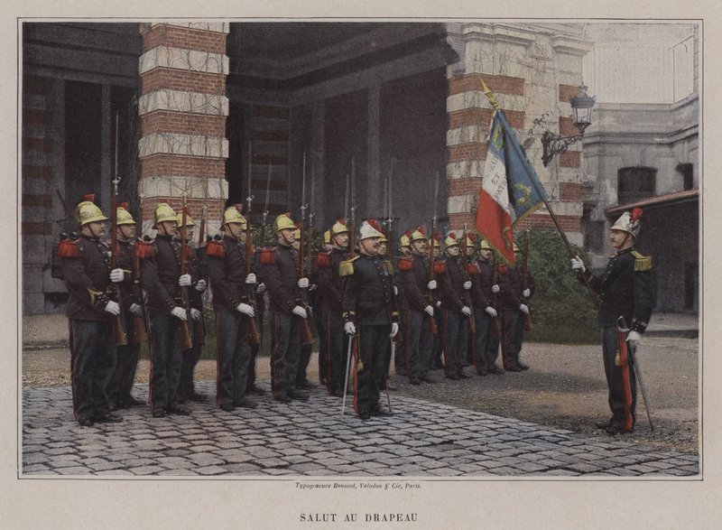 Salute to the Flag by (after) French Photographer