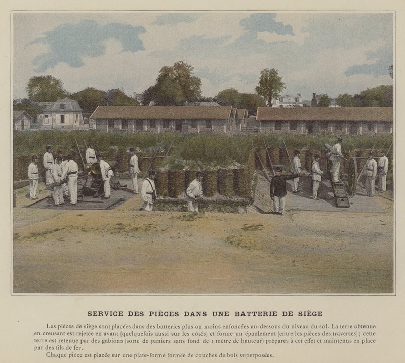 Service of the Pieces in a Siege Battery by (after) French Photographer