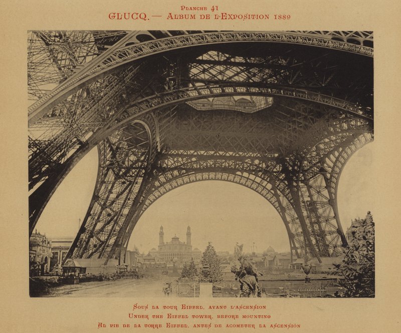 Under the Eiffel Tower, Before Mounting by (after) French Photographer