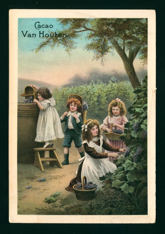 Children picking grapes by (after) French School