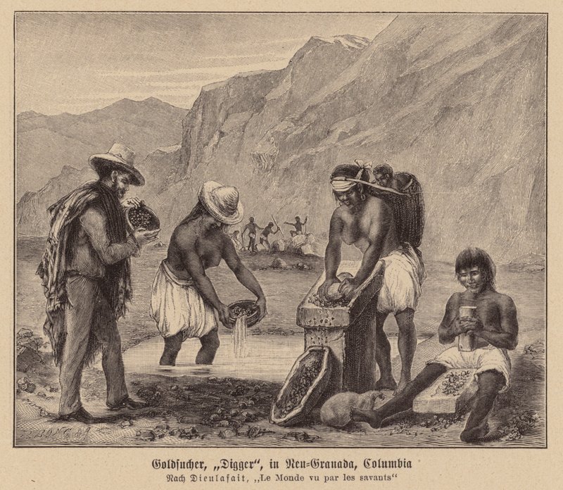 Gold Prospectors, New Granada, Colombia by (after) French School