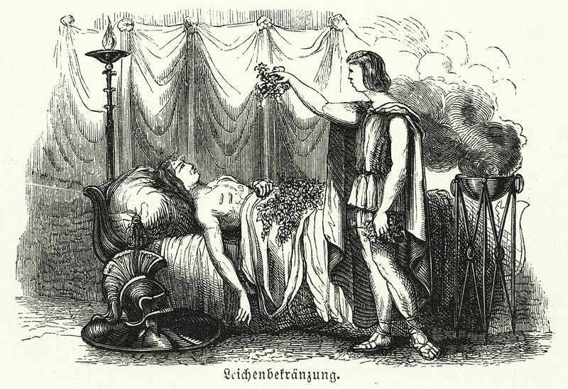 Ancient Greek funerary ritual by (after) German School