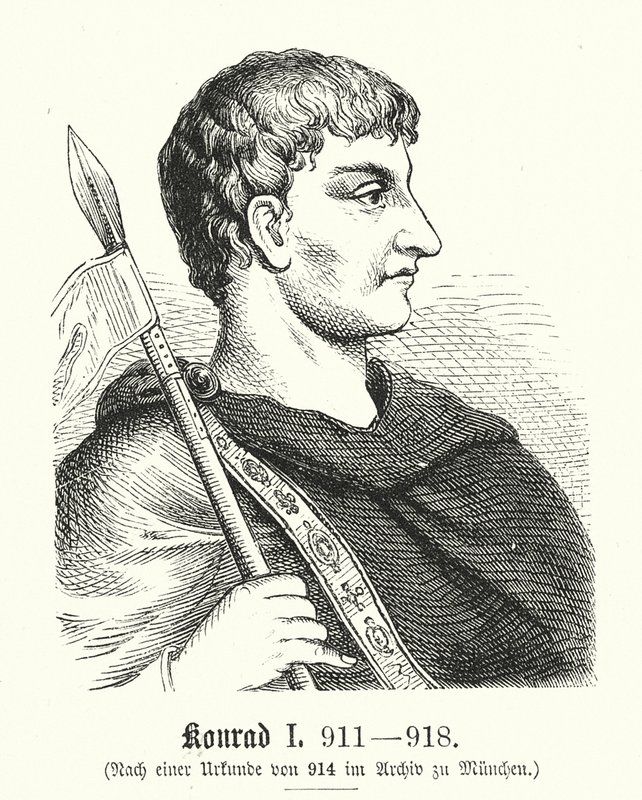Konrad I, 881-918 by (after) German School
