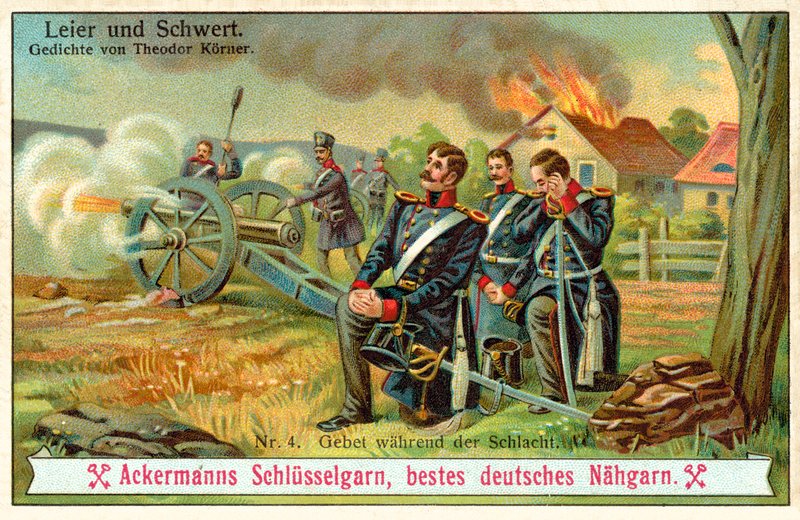 Prayer During the Battle by (after) German School