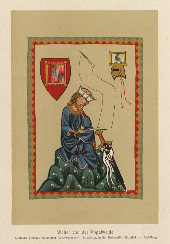 Walther von der Vogelweide, Middle High German lyric poet by (after) German School