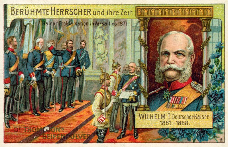 Wilhelm I proclaimed Emperor of Germany in Versailles by (after) German School