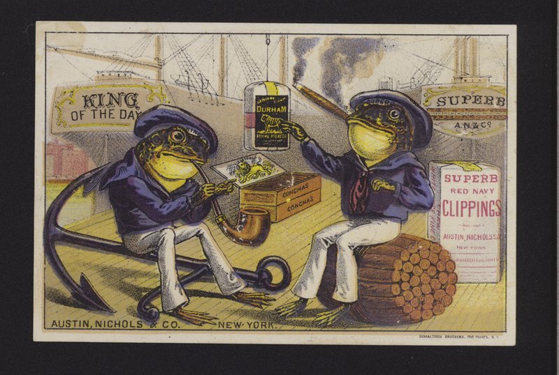 Advertisement for Austin Nichols & Co tobacco, New York by American School