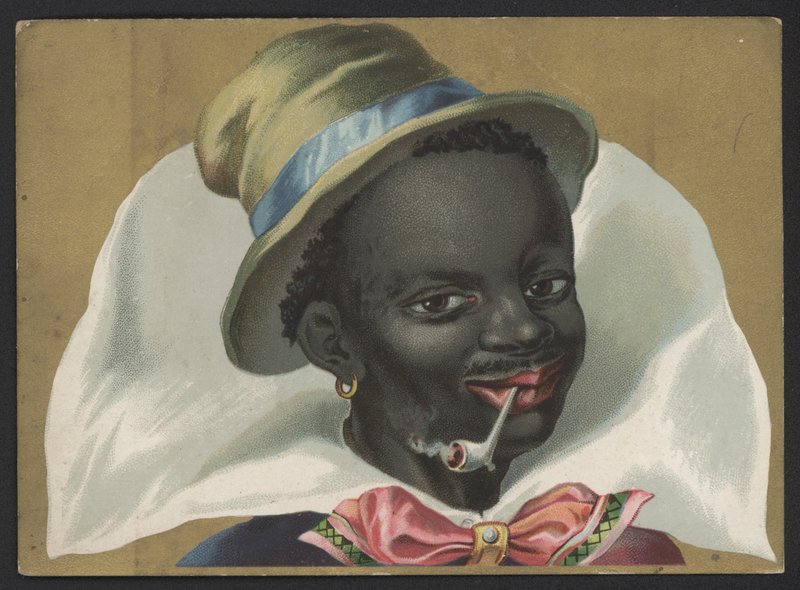 Portrait of a Black Man Smoking a Pipe by American School
