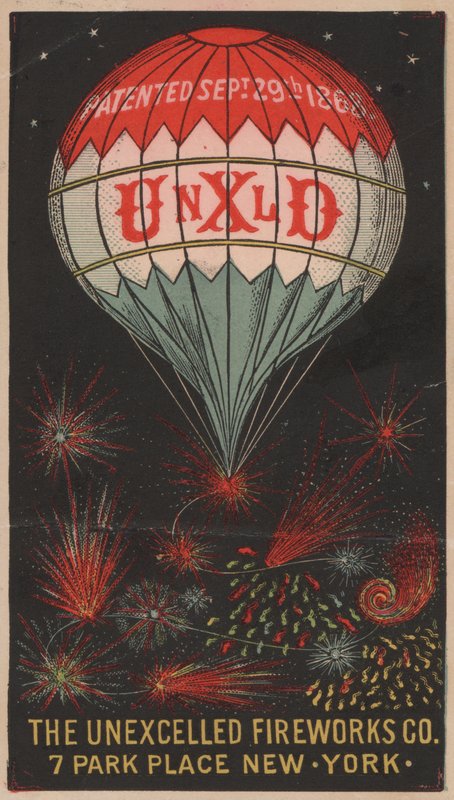 The Unexcelled Fireworks Company, 7 Park Place, New York, USA by American School