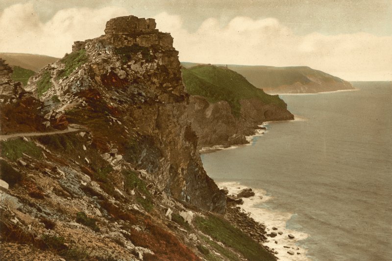 Lynton, Castle Rock by English Photographer
