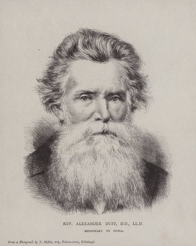 Alexander Duff, Scottish missionary to India by English School