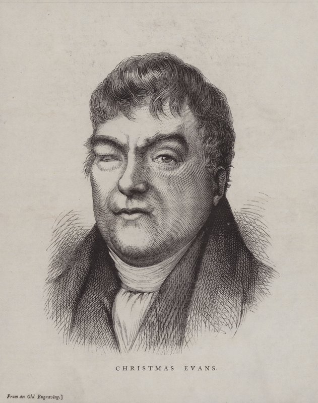 Christmas Evans, Welsh Nonconformist minister and preacher by English School