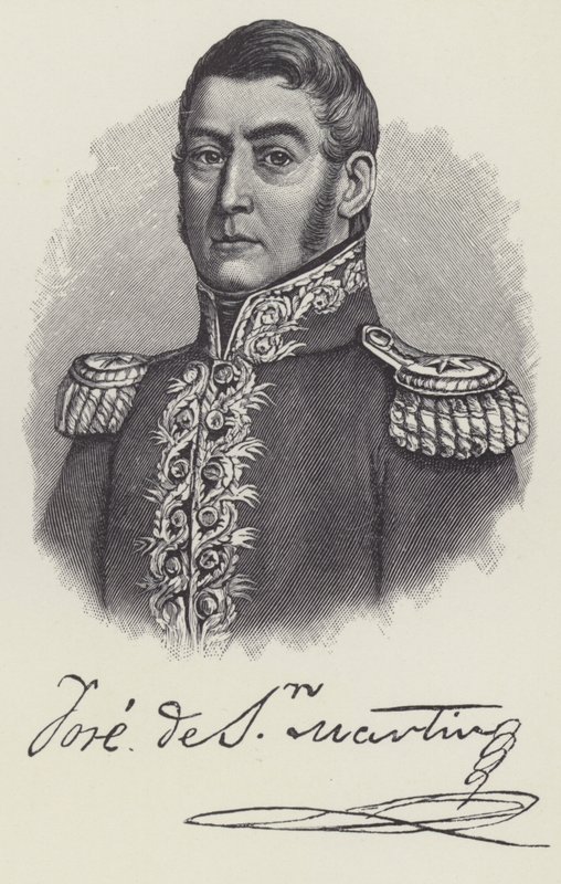 Jose de San Martin, Argentine general by English School