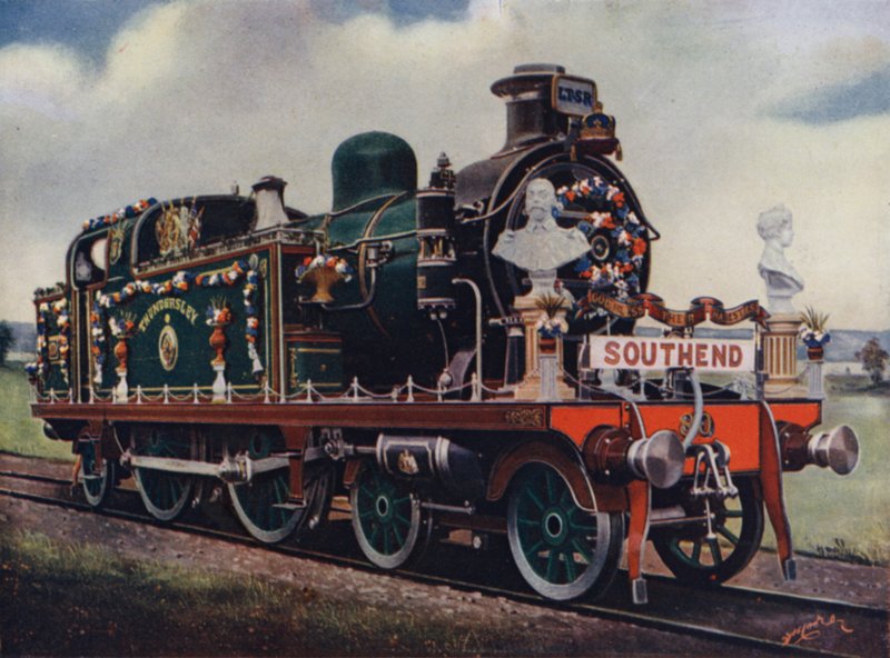 Locomotive decorated in honour of the Coronation of King George and Queen Mary, 22 June 1911 by English School