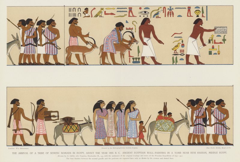 The Arrival of a Tribe of Semitic Nomads in Egypt, About the Year 1895 BC by English School