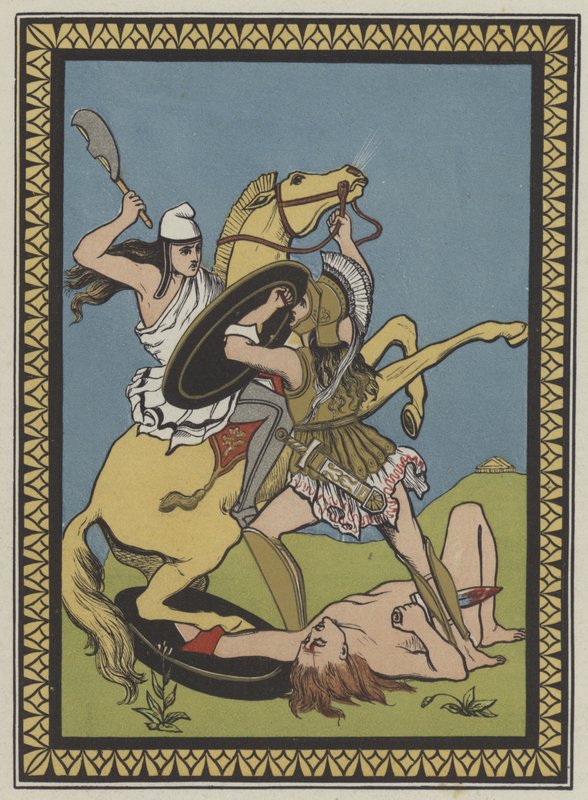 Theseus Battling the Persians by English School