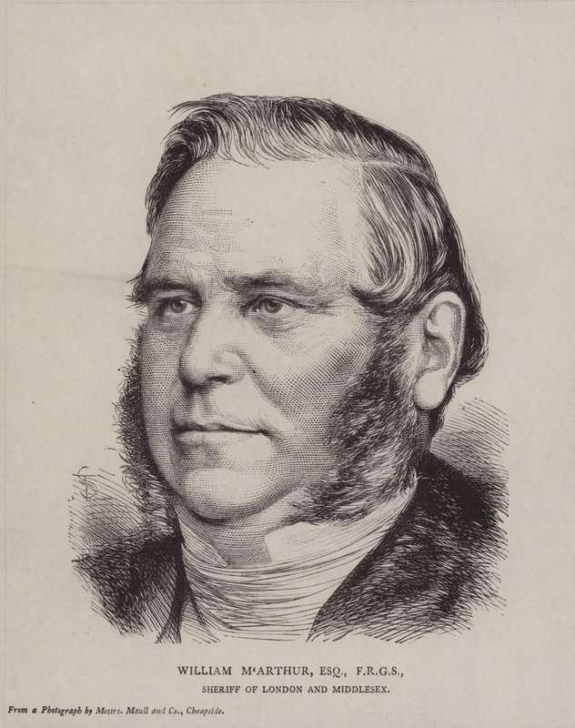 William McArthur (1809-1887), Irish businessman, Lord Mayor of London in 1880 by English School