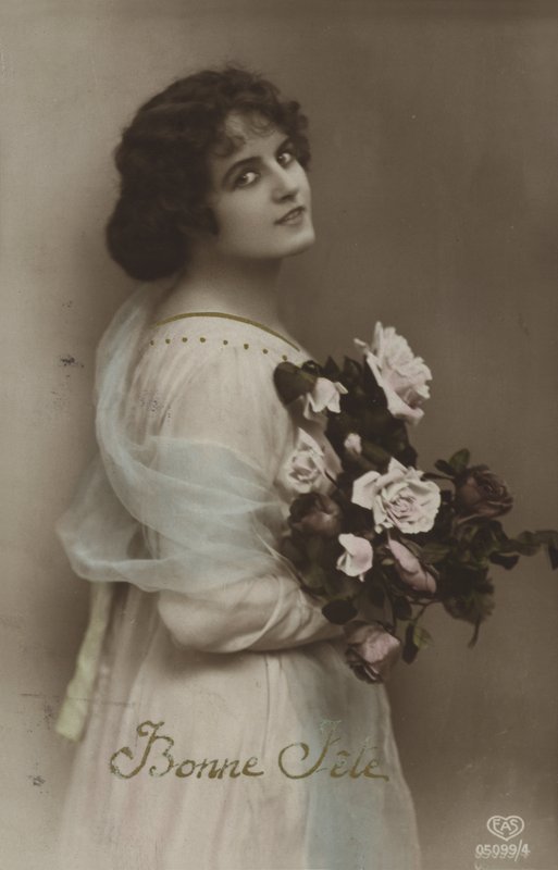 Girl with Bouquet by French Photographer