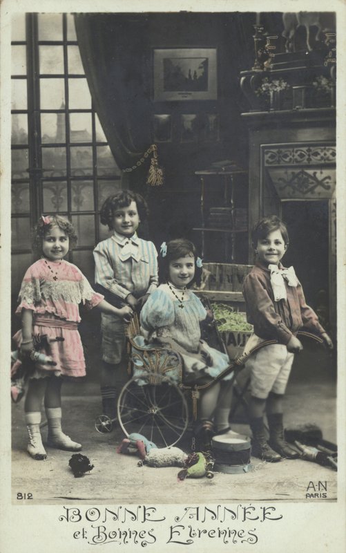 Group of playing children by French Photographer