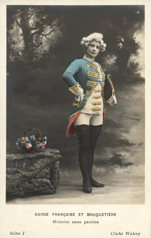 Woman in military dress by French Photographer