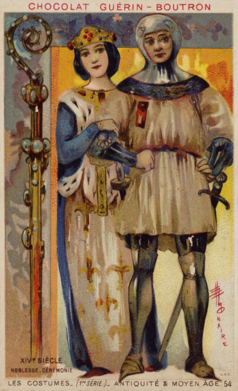 Ceremonial Costume of the Nobility, 14th Century by French School