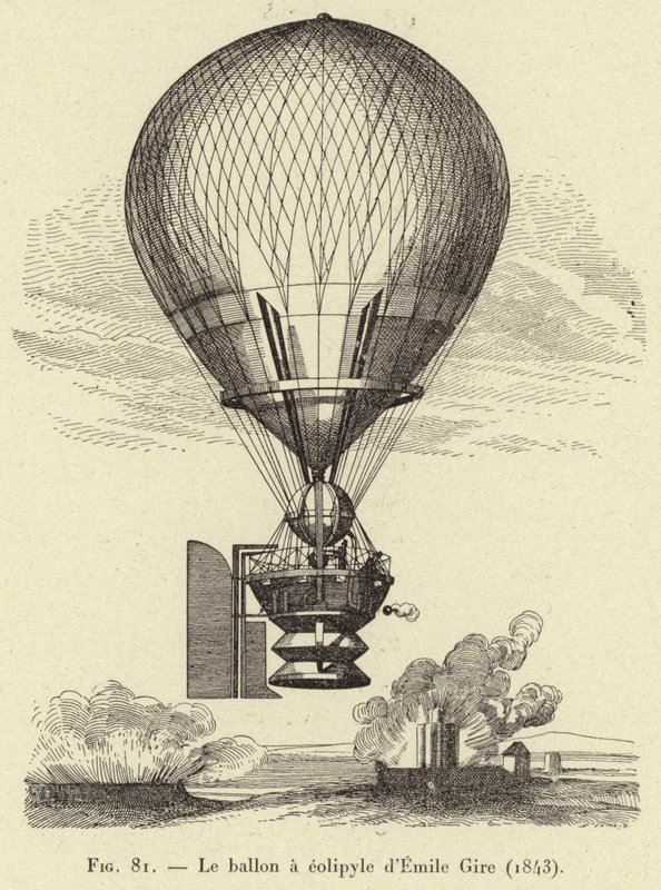 The Aeolipile Balloon by Emile Gire (1843) by French School