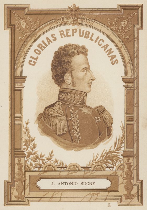 Antonio Jose de Sucre, Venezuelan political and military leader by Spanish School