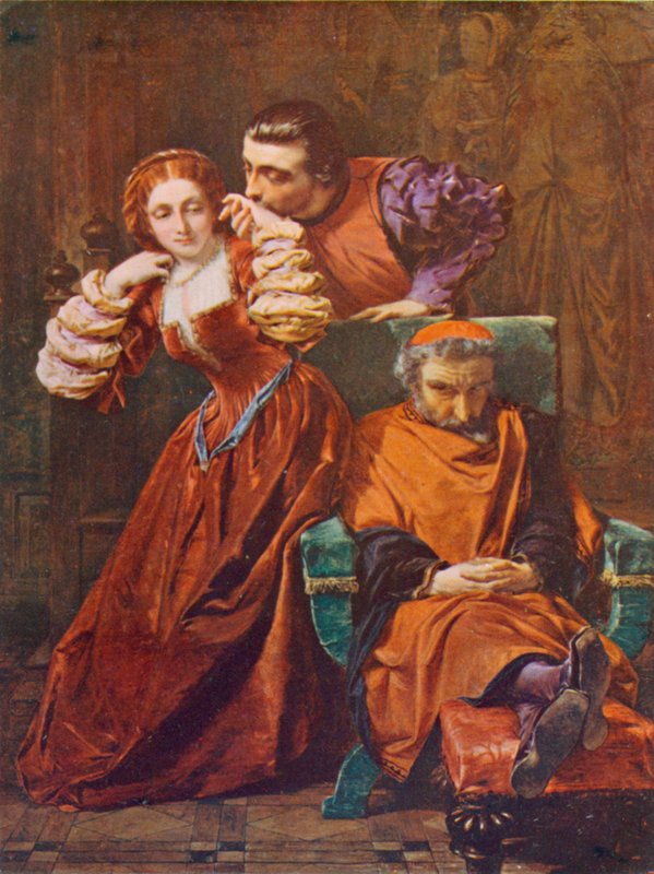 Shakespeare: Silvia and Valentine, The Two Gentlemen of Verona, Act III, Scene 1 by A. E. Elmore