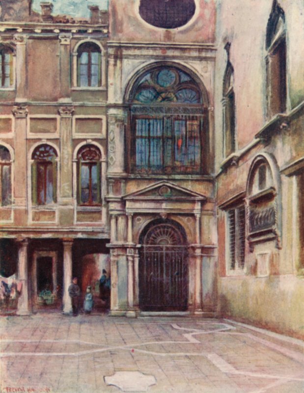 Courtyard at Scuola Di San Giovanni Evangelista by A. Trevor Haddon