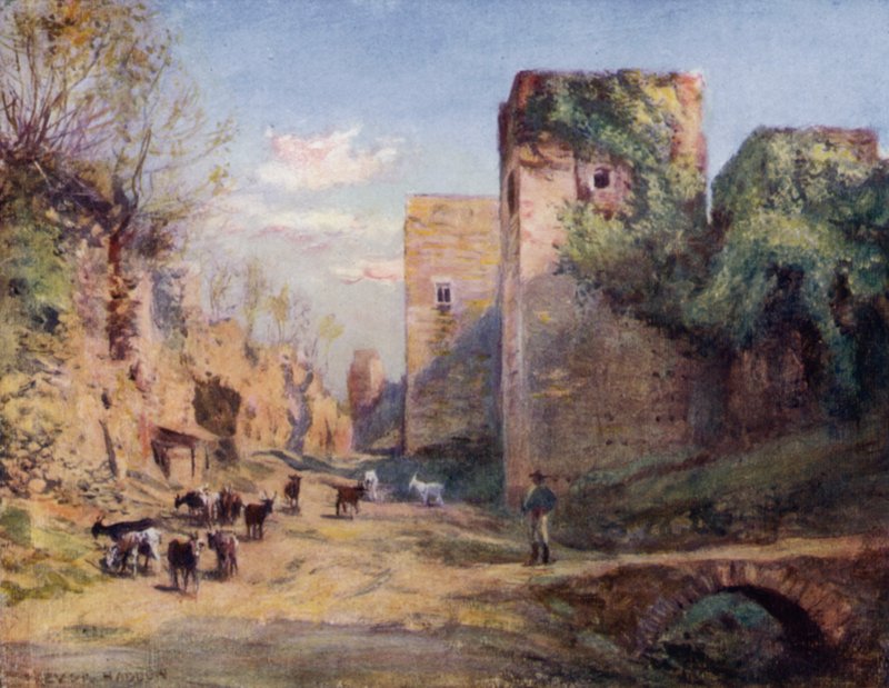 Granada, Towers of the Infantas by A. Trevor Haddon
