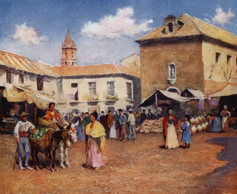 Malaga, A Market by A. Trevor Haddon