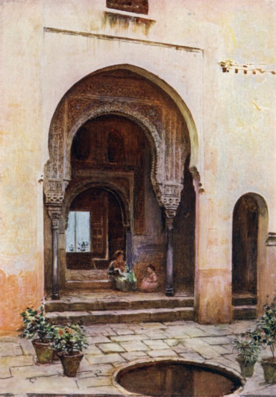 The Alhambra, Court of the Mexuar, West Facade by A. Trevor Haddon
