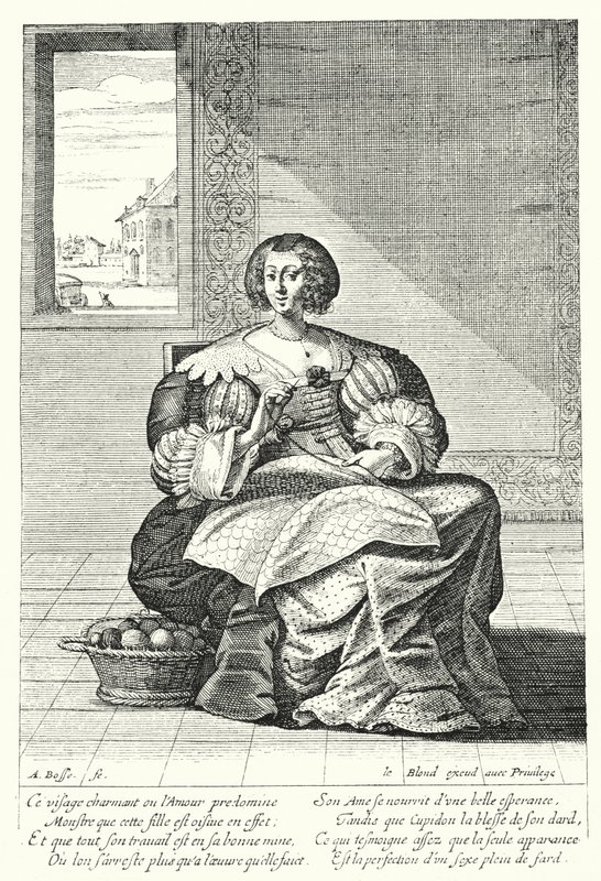 The Embroiderer by Abraham (after) Bosse