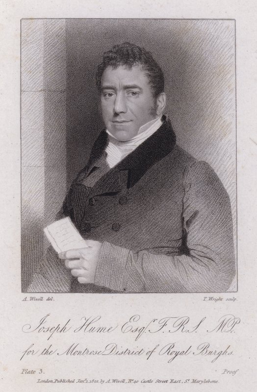 Joseph Hume, Scottish doctor, politician and radical MP by Abraham (after) Wivell