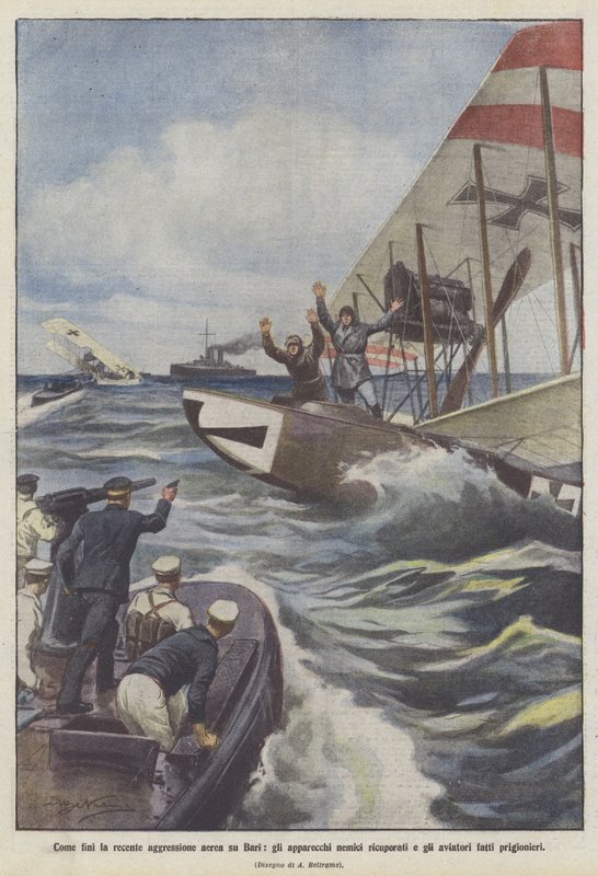 How the Recent Air Raid on Bari Ended, the Enemy Aircraft Recovered and the Aviators Captured by Achille Beltrame