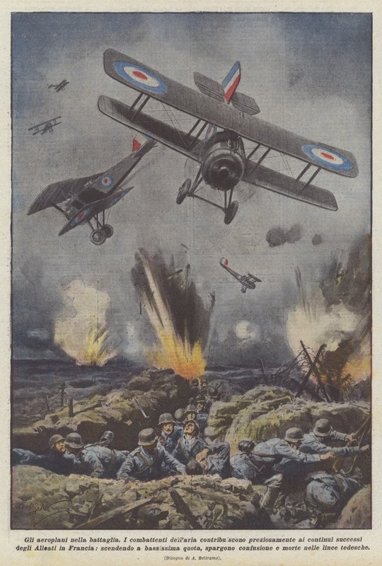 Airplanes in Battle by Achille Beltrame