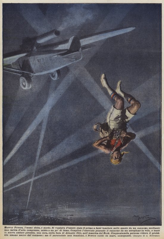 Harvey Powers, the human cannonball, has died by Achille Beltrame