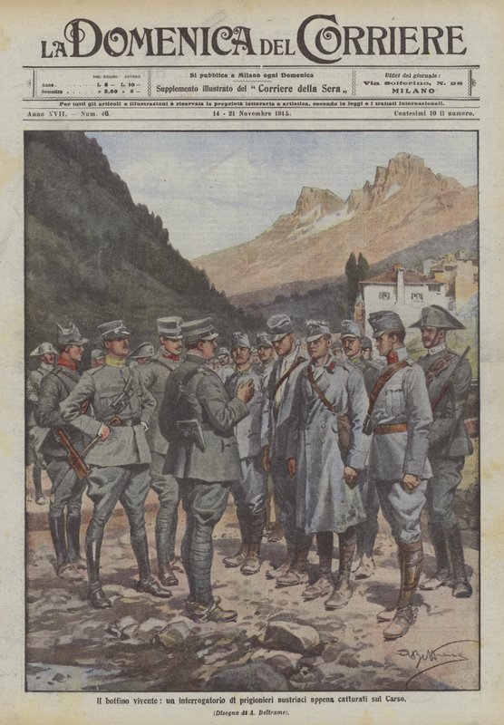 The Living Booty, an Interrogation of Austrian Prisoners Just Captured on the Karst by Achille Beltrame