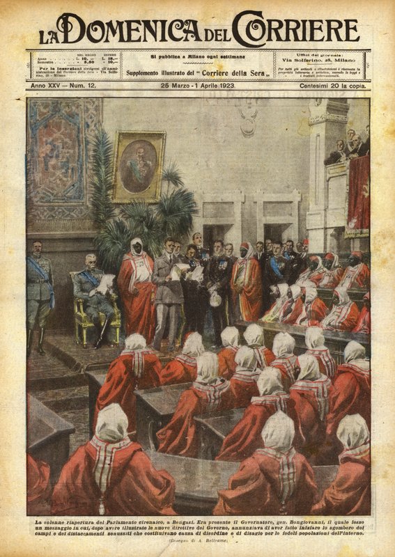 The Solemn Reopening of the Cyrenaic Parliament, in Benghazi by Achille Beltrame