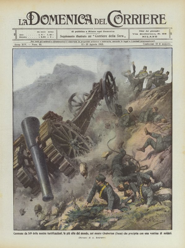 149 Cannon of Our Fortifications, the Highest in the World, on Mount Chaberton by Achille Beltrame