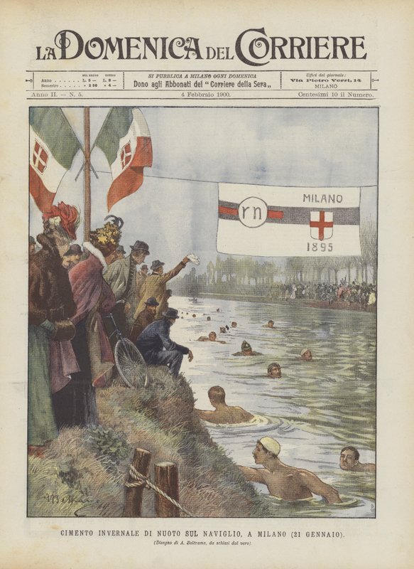 Winter Swimming Challenge on the Naviglio, in Milan (January 21st) by Achille Beltrame