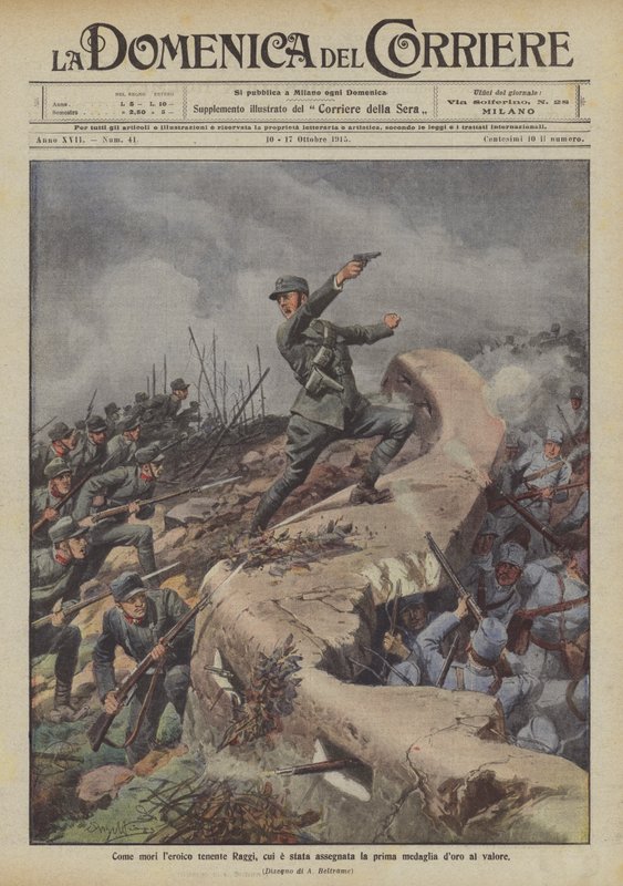 How the Heroic Lieutenant Raggi Died, Who Was Awarded the First Gold Medal for Valor by Achille Beltrame